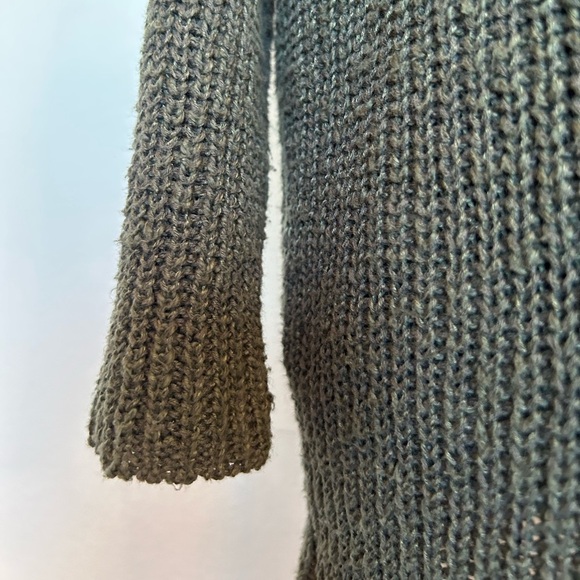 ABS Allen Schwartz Woman’s Large Long-Sleeve Zip-Up Green Knit Pull-Over Sweater - Picture 7 of 9